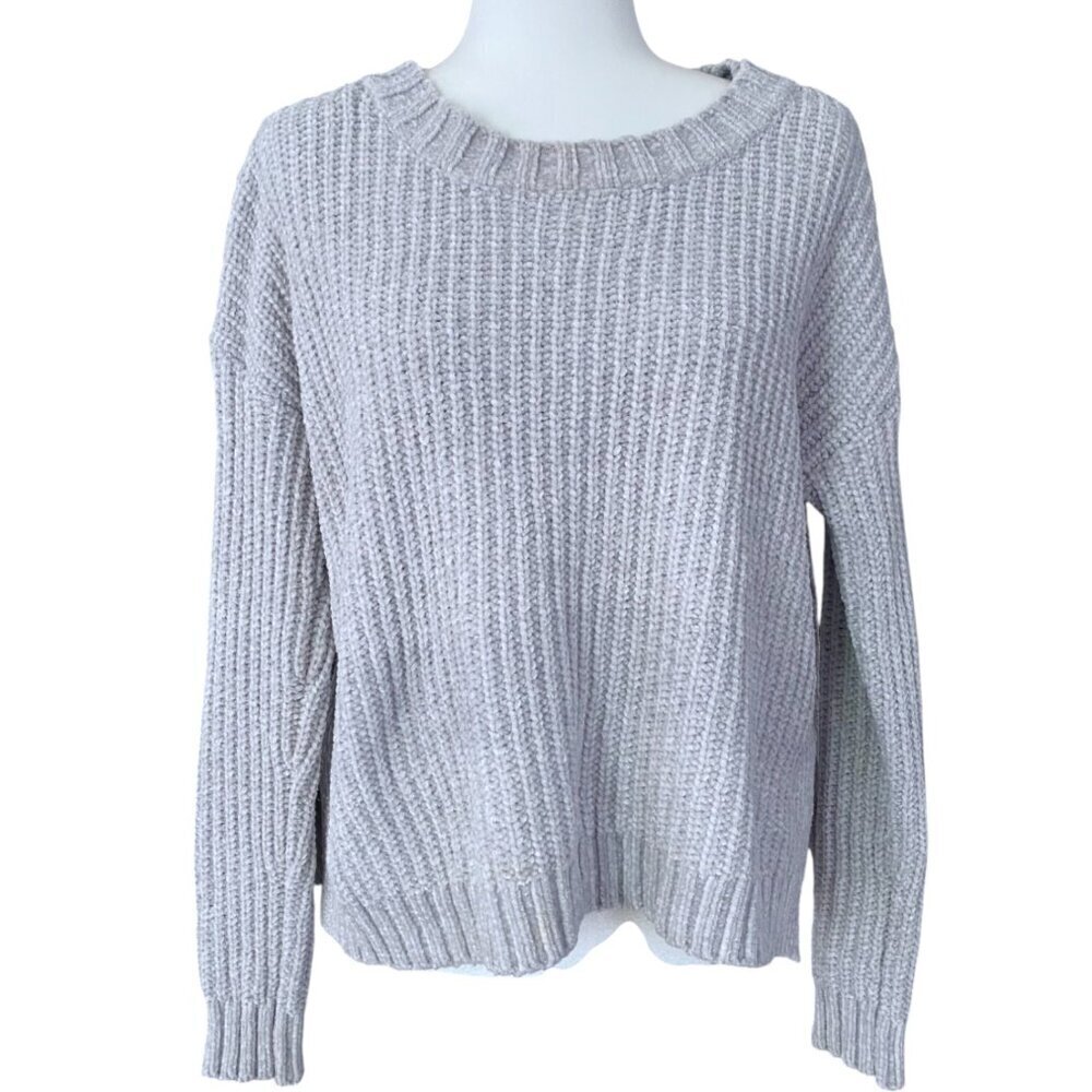 Aerie Gray Chunky Knit Sweater Medium